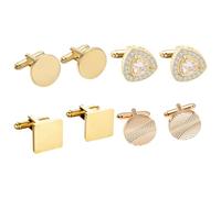 DKDDSSS 6 Pairs Bouton de Manchette Homme, Boutons de Manchette Classiques pour Homme, Boutons De Manchette Pour Hommes, Boutons de Manchette en Acier Inoxydable, pour Mariage Business