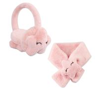 DKDDSSS Cache-Oreilles Enfant Fille, Chauffe Oreilles en Peluche, Chaud Hiver, Rose