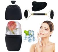 DKDDSSS Gua Sha Visage Corps, Kits de Massage Jade Roller et Gua Sha Ice Roller Visage, Rouleau Massage Visage, Outil de Massage Facial Gua Sha, Pierre Gua Sha pour le Visage Anti-âge Anti-rides