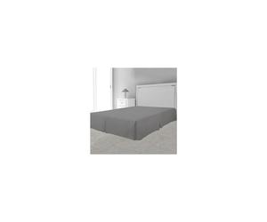 dkdo Cache sommier Plateau 3 Plis 160 x 200 cm - Différents Coloris - Gris