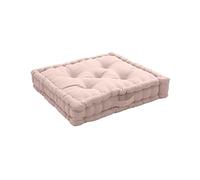dkdo Coussin de Sol Garni - 50 x 50 cm - 100% Coton - Vieux Rose