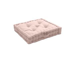 dkdo Coussin de Sol Garni - 50 x 50 cm - 100% Coton - Vieux Rose