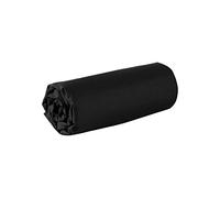 dkdo Drap Housse - 100 x 190 cm - 100% Coton - 57 Fils - France - Noir