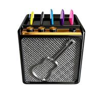 DKE&YMQ Mini boîte de rangement pour ampli de guitare - Étui de rangement pour 5 médiators, organiseur portable pour guitare électrique/acoustique, basse et ukulélé, bon cadeau pour les guitaristes