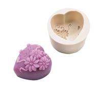 Dkh390 Savon en silicone en forme de cœur en forme de cœur 3D pour la fabrication de savon, gâteaux, bonbons, chocolats, desserts faits à la main pour remise de diplôme, mariage, anniversaire (B, 5,5