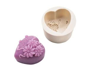 Dkh390 Savon en silicone en forme de cœur en forme de cœur 3D pour la fabrication de savon, gâteaux, bonbons, chocolats, desserts faits à la main pour remise de diplôme, mariage, anniversaire (B, 5,5