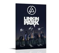 DKHQJGXAF Linkin Poster décoratif sur toile avec autographe, Park Rock Band - Style rétro - Décoration murale pour chambre à coucher - 40 x 60 cm