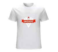Dkigfc INGSOC Nineteen Eighty Four George Orwell 1984 Mens White T-Shirt M