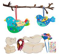 DKINY 16 Kits Bricolage Oiseaux 3D en Bois - Loisirs Créatifs pour Enfants - DIY Oiseau Décoratif à Suspendre pour Activité Manuelle Garçons Filles en Classe Jouet Fête Party