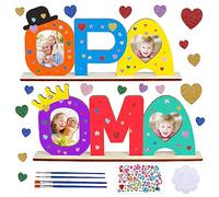 DKINY Bricolage Cadre Photo OMA OPA en Bois à Colorer - Loisirs Créatifs pour Enfants - DIY Cadre Poto pour Activité Manuelle Familiale Anniversaire Grands Parents