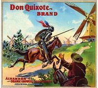 DKISEE Alhambra California Don Quichotte Brand Orange Citrus Fruit Crate Label Vintage Look Tin Sign 20,3 x 30,5 cm