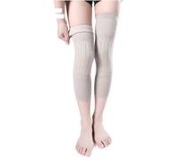 DKJAHSEK 2 pièces hiver chaud laine cachemire jambières manches épais polaire doublé genouillères orthèse soutien garde protecteur longues enveloppes thermiques(Camel-Non slip,L)