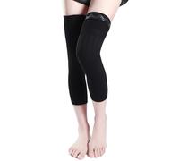 DKJAHSEK 2 pièces hiver chaud laine cachemire jambières manches épais polaire doublé genouillères orthèse soutien garde protecteur longues enveloppes thermiques(Black-Non slip,L)
