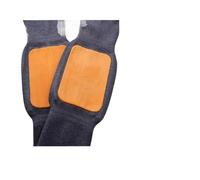 DKJAHSEK 2 pièces hiver chaud laine cachemire jambières manches épais polaire doublé genouillères orthèse soutien garde protecteur longues enveloppes thermiques(Dark Gray-Velvet,L)