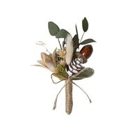 DKJAHSEK Boutonniere Mariage Bouquet De Fleurs Séchées, Boutonnières for Corsage Mariage, Décoration Costume for Homme(Color 02)