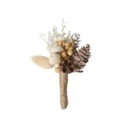 DKJAHSEK Boutonniere Mariage Bouquet De Fleurs Séchées, Boutonnières for Corsage Mariage, Décoration Costume for Homme(Color 04)