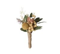 DKJAHSEK Boutonniere Mariage Bouquet De Fleurs Séchées, Boutonnières for Corsage Mariage, Décoration Costume for Homme(Color 03)