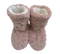 DKJAHSEK Chausson Chaussette Femme Pantoufles D'hiver For Femmes, Chaussures D'hiver, Chaussettes De Sol For Couple, Antidérapantes, En Velours Épais(Deep pink,41-42)