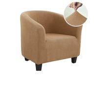 DKJAHSEK Club Chair Cover Stretch Tub Slipcover Solid Color Sofa Polar Fleece Couch Covers for Study Bar Counter Living Room(N9)