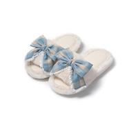 DKJAHSEK Hiver femmes pantoufle talon plate-forme fourrure douce chaud intérieur dame bout ouvert moelleux maison pantoufles(White-2,40-41)