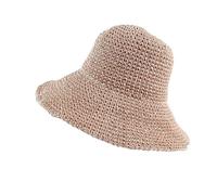 DKJAHSEK Mode d'été femmes chapeau de paille dame été soleil visière casquette Style seau plage Femme ombre pour Voyage Décoration Vacances(Pink)
