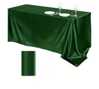 DKJAHSEK Nappe en Satin Nappe rectangulaire de Couleur Unie for conférence, Banquet, hôtel, Salle à Manger, Exposition, publicité, Bureau(Dark Green,145x320cm)