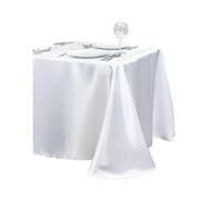 DKJAHSEK Nappe en Satin Nappes en Satin Blanc, Nappe rectangulaire for Mariage, Banquet, fête, Restaurant, Lavable, décoration de Table for la Maison(145x320cm)