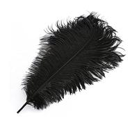DKJAHSEK Plumes d'autruche colorées de 35 à 40 cm, Accessoires Bijoux Faire soi-même, décorations Mariage, Plumes pour Décoration de la Maison Décoration D'intérieu(Black,50PCS)