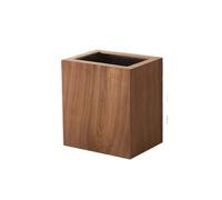 DKJAHSEK Poubelle Bois Creative Wooden Trash Can Rectangular Simple Garbage Can Home Wastebasket Bathroom Bin Kitchen Waste Storage Bins Cleaning Tools(B)