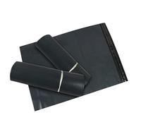 DKJAHSEK Sacs de courrier 100 pièces, Sac Rangement Noir, d'expédition en Plastique Poly, enveloppe Sacs, Pochette à Joint Auto-adhésif(25x35cm(4g))