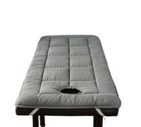 DKJAHSEK Surmatelas Table De Massage Matelas De Lit De Salon De Beauté, Coussin De Lit Épais, Matelas Antidérapant, Tapis De Lit De Salle De Beauté, Coussin De Lit De Massage avec Trou(Gray,80x185cm)
