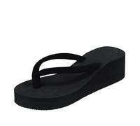 DKJAHSEK Tongs for femmes, pantoufles, chaussures à plateforme, sandales compensées, de plage, for la maison, tongs en mousse mémoire forme(39)