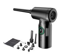 DKKD 5AS4A, Main sans Fil,10W Mini Puissant,7500 mAh Rechargeable, avec Lampe LED Filtre Aspirateur de Table pour Maison Voiture Animal Domestique, Noir