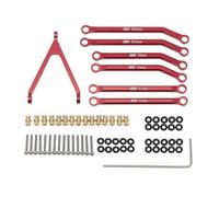 DKKY CNC Aluminium Haute dégagement pour 1/24 RC Crawler Axial SCX24 AXI00001 C10 AXI00002 Jeep JLU Ford Bronco AXI00006 Upgrades (rouge)