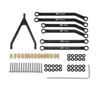 DKKY CNC Aluminium Haute dégagement pour 1/24 RC Crawler Axial SCX24 AXI00001 C10 AXI00002 Jeep JLU Ford Bronco AXI00006 Upgrades (Noir)