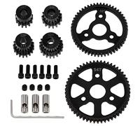 DKKY Lot de 6 engrenages en acier trempé 32P M0.8 54T 52T avec pignon 13T 15T 17T 19T pour Traxxas 1/10 Slash 4x4/VXL/Stampede 4x4/VXL/Rustler 4X4/VXL/Summit/T-Maxx Remplace #3956