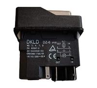 DKLD DZ-6 5 Pins Interrupteur électromagnétique avec mise hors tension et protection contre la tension Interrupteurs à bouton-poussoir marche-arrêt pour équipement électrique industriel 250V 16A IP55