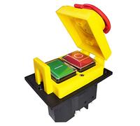 DKLD DZ05 Interrupteur à Bouton-Poussoir Électromagnétique Étanche Commutateur Magnétique Triphasé 400V 10A 7 Broches Avec Couvercle D'arrêt D'urgence