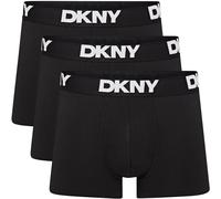 DKNY Lot de 3 Boxers pour Homme en Coton Super Doux et Confortable avec Ceinture de Marque Noir Caleçon Boxeur