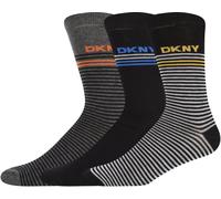 Dkny 3 Pack Mens Socks Walnut Noir/Gris Tailles 7 à 11 pour hommes Male