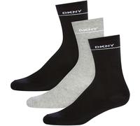 Dkny 3 Pack Womens Socks Paige Noir/Gris Femmes 3-5 Female