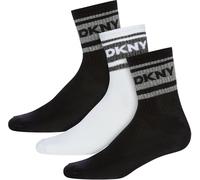 Dkny 3 Pack Womens Sport Socks Lyra Noir/Blanc Femmes 3-5 Female