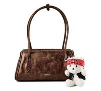 DKNY Amelie Sac à bandoulière Cuir véritable 33 cm brun