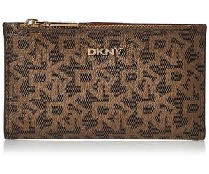 DKNY Bryant Bifold Card Holder, Porte-Carte enveloppe pour Accessoire de Voyage aux Femmes, Mocha/Caramel, s