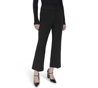 DKNY Career Taille Haute Pantalon Business décontracté, Noir, W46 Femme