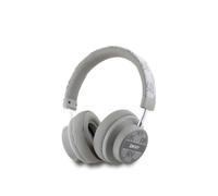 Casque Audio Sans Fil Bluetooth 5.3 Motif à Carreaux en Cuir Beige