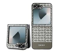 DKNY Coque de protection Samsung Galaxy Z Flip 6 – Bande inférieure, antidérapante – Marron