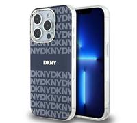 DKNY Étui pour iPhone 15 Pro 6.1 — Rigide IML Mono & Stripe MagSafe Bleu