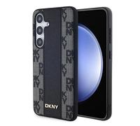 Dkny Coque De Téléphone Pu Leather Checkered Pattern Magsafe Samsung Galaxy S24+