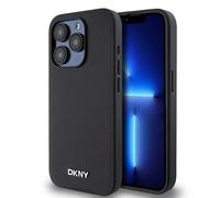 Dkny Coque De Téléphone Pu Leather Metal Logo Magsafe Iphone 15 Pro